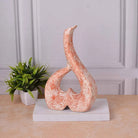 Modern coral and white vase for interior decoration

