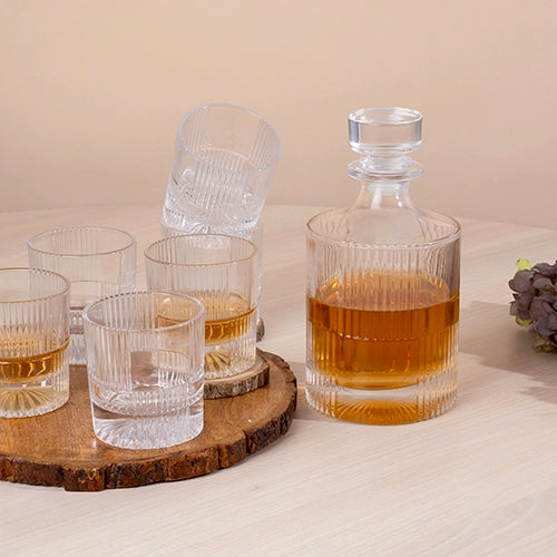 Crystal Decanter With Glasses

