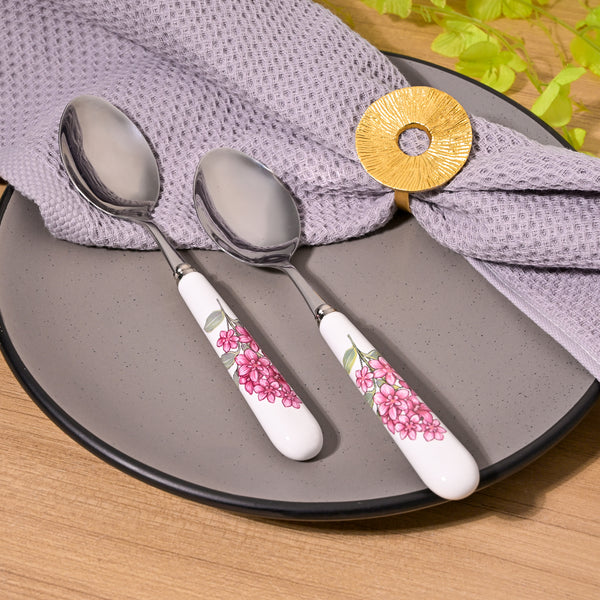 Lilac Grace Ceramic-Handled Spoons (Set of 2)