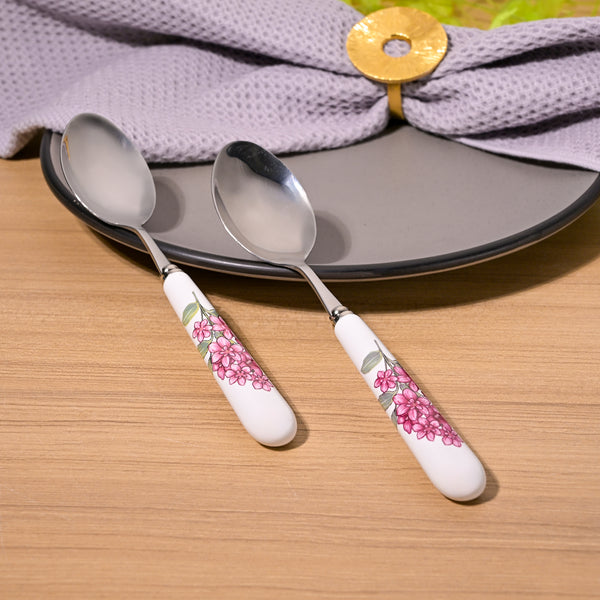 Lilac Grace Ceramic-Handled Spoons (Set of 2)