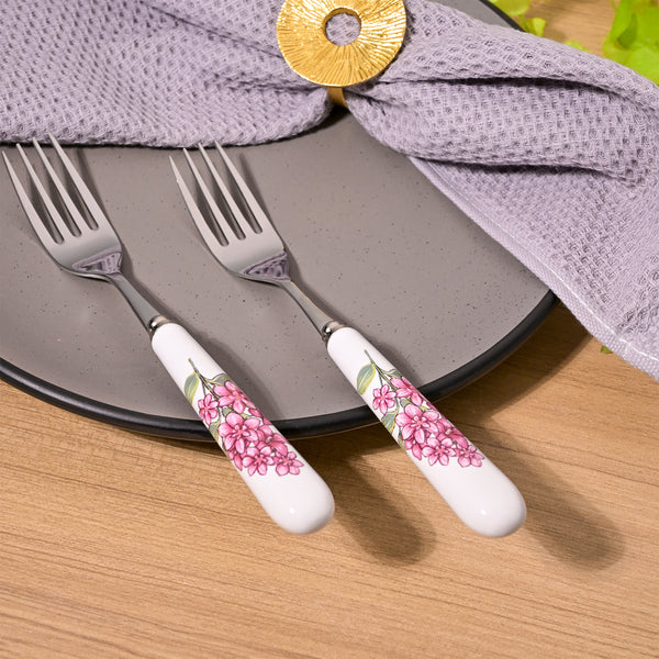 Lilac Charm Stainless Steel Forks (Set of 2)