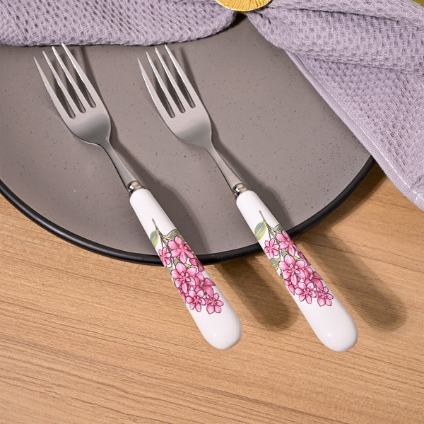 Lilac Charm Stainless Steel Forks (Set of 2)