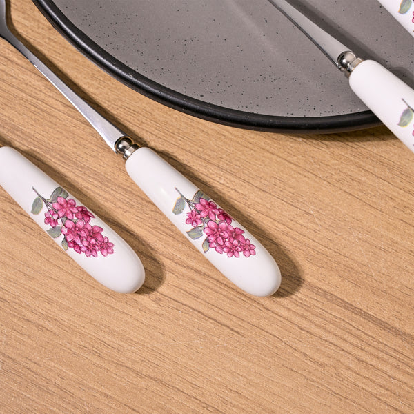 Lilac Flower Print Dessert Spoon (Set of 2)