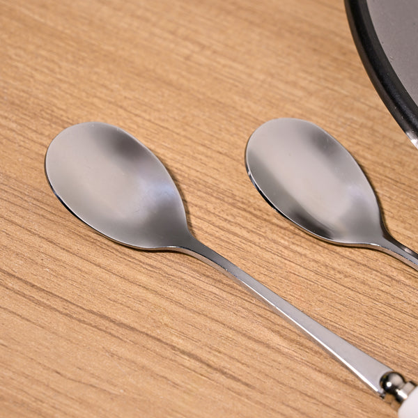Lilac Flower Print Dessert Spoon (Set of 2)