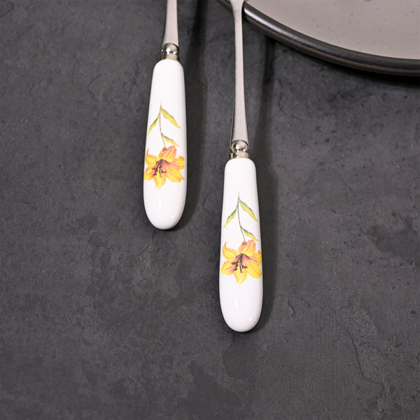 Golden Whisper Dessert Forks (Set of 2)