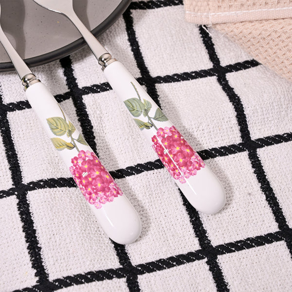 Hydrangea Bloom Ceramic-handled Forks (Set of 2)