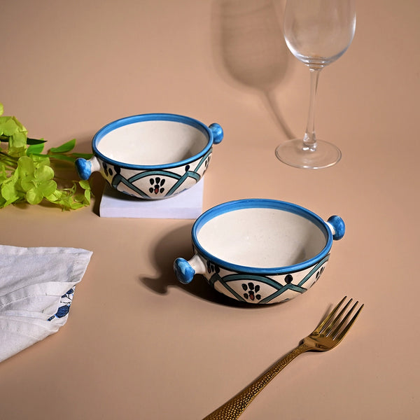 Exquisite White Serving Bowl (Set of 2)