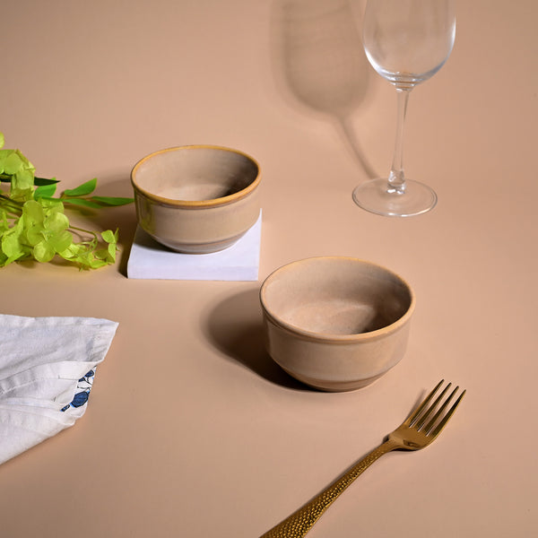 Peach Ceramic Serving Bowl (Set of 2)