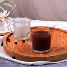 Textured Glass Tea Cup Set of 2