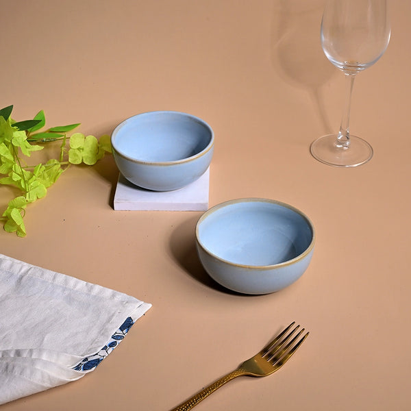 Artisan Blue Porcelain Bowl (Set of 2)