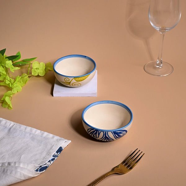 Exotic Blue Toned Ceramic Bowl (Set of 2)