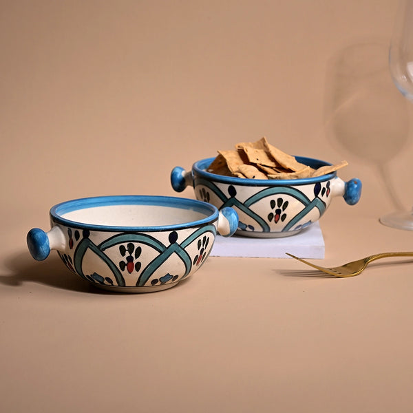 Exquisite White Serving Bowl (Set of 2)