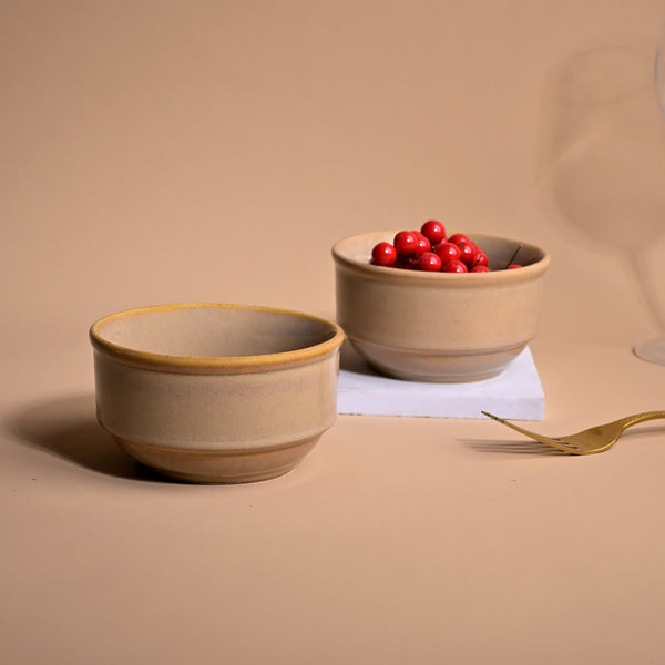 Peach Ceramic Serving Bowl (Set of 2)