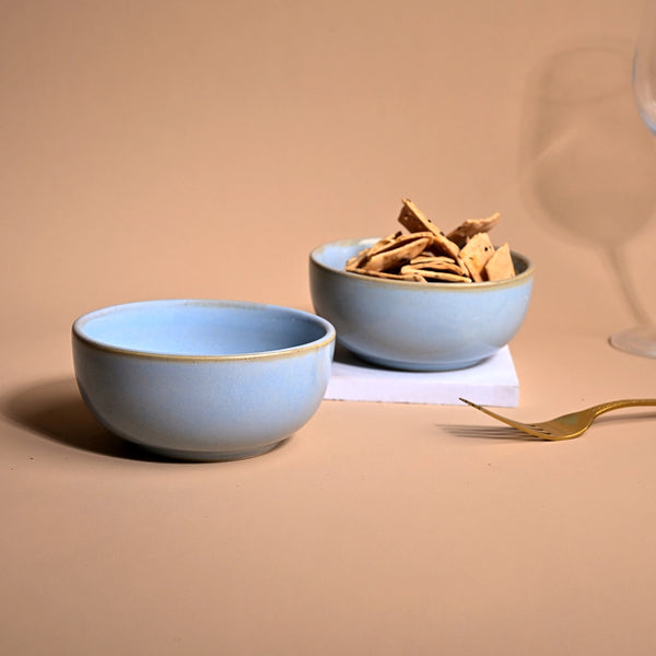 Artisan Blue Porcelain Bowl (Set of 2)