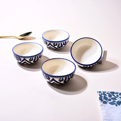 White & Blue Designer Handcrafted Bowl Sets
