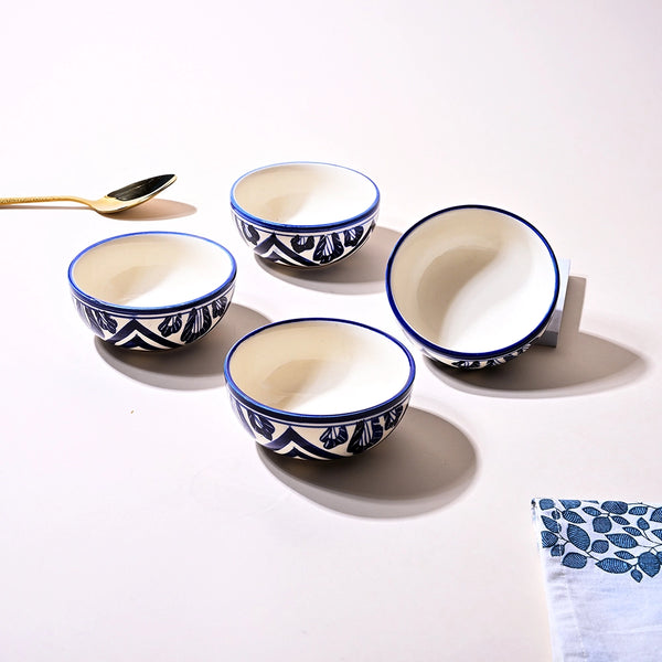 White & Blue Designer Handcrafted Bowl Sets