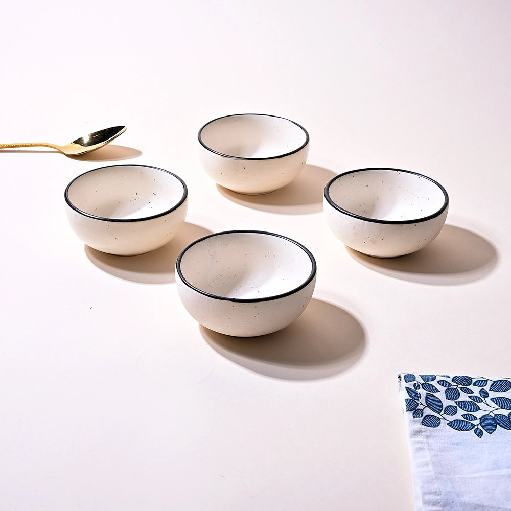 Elegant Black Matte Ceramic Serving Bowl Sets