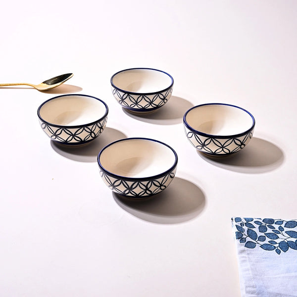 Stylish Ceramic Serving Bowl Set of 4 - Smooth Gloss Glaze