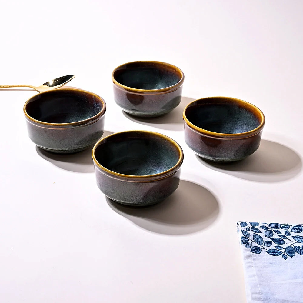 Artisan Brown Shino Bowl Set of 4