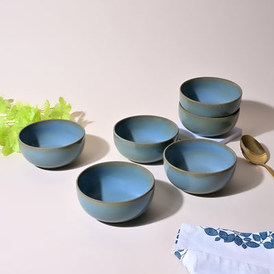 Mint Green Porcelain Serving Bowl Sets