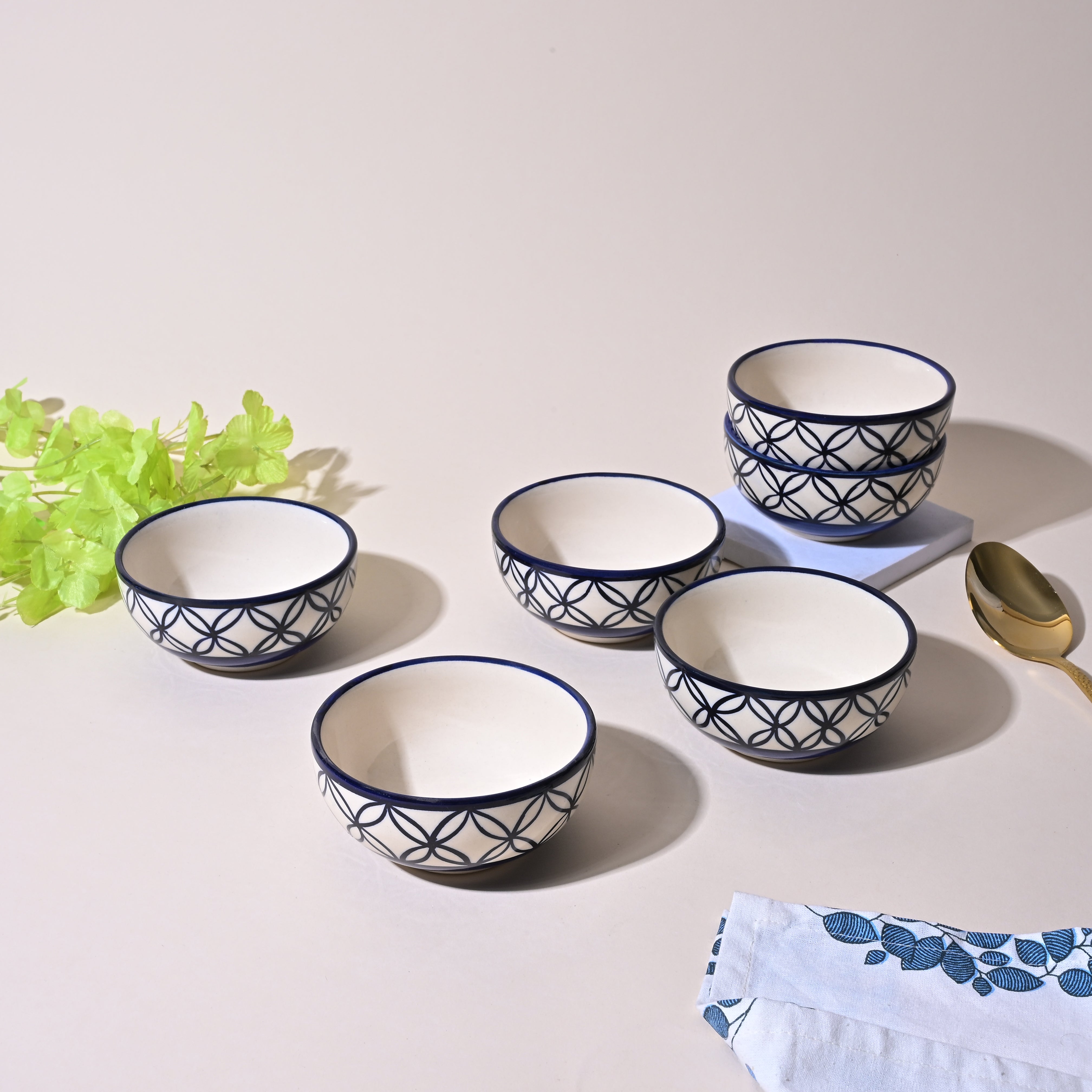 Stylish Ceramic Serving Bowl Set of 6