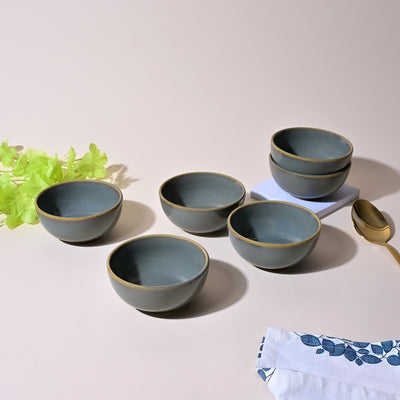 Classic Steel Grey Ceramic Bowl Sets