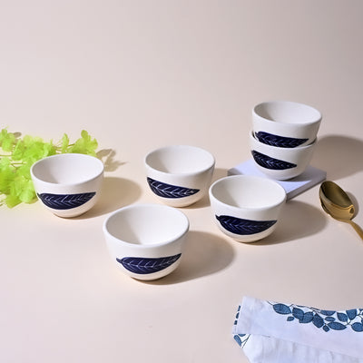 Sturdy Ashoka Leaf Ceramic Bowl Sets