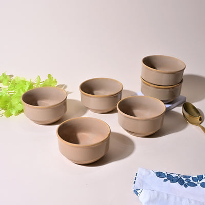 Peach Ceramic Serving Bowl Sets