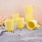 Yellow Sunkissed Ceramic Coffee Mug Set of 6