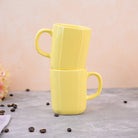 Yellow Sunkissed Ceramic Coffee Mug Set of 2