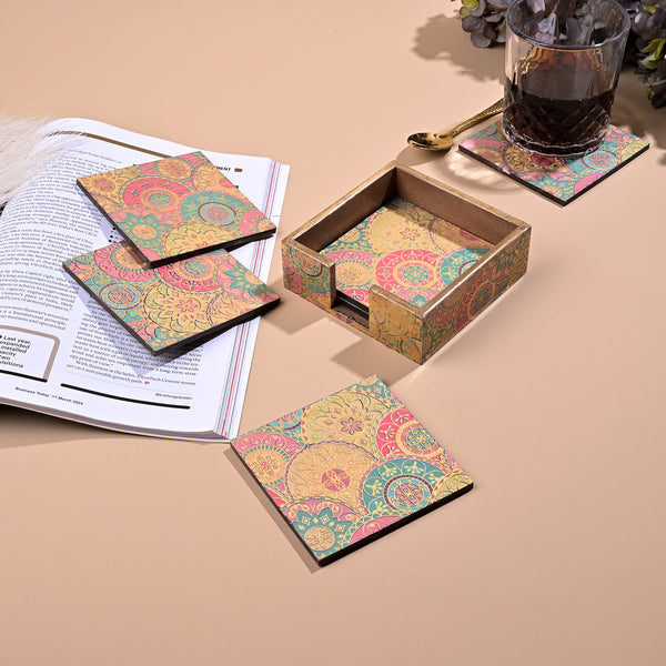 Mandala Art Printed Coasters (Set of 6)