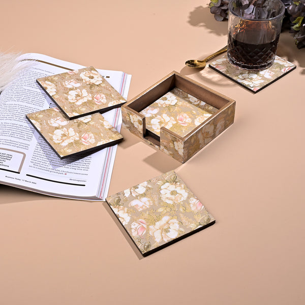 Luxury Handcrafted Wooden Coasters (Set of 6)