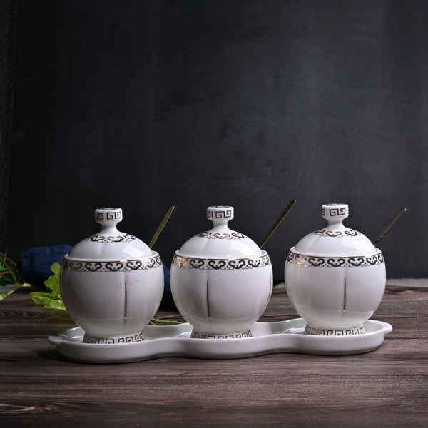 Elegance Multi-Purpose Ceramic Condiment Set