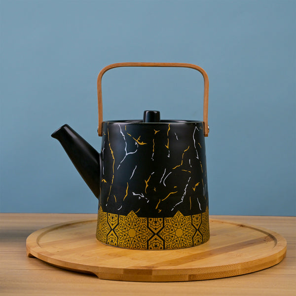 Bronze Decor Black Tea Set Tray View – Kairaus