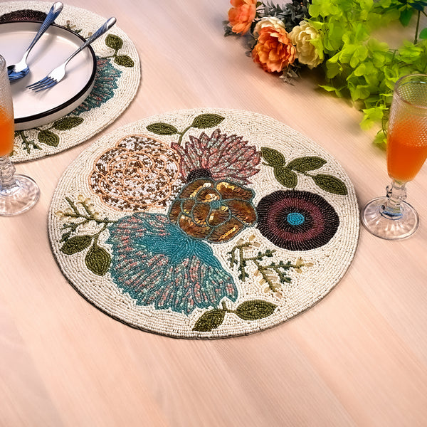 Garden of Blue Blossoms Mat