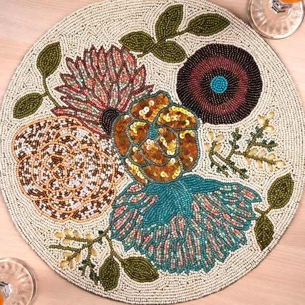 Garden of Blue Blossoms Mat