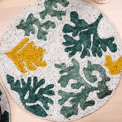 Corals Handmade Beaded Placemat