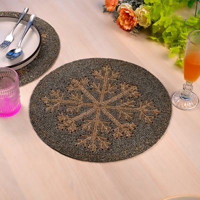 Luxe Round Beaded Placemats