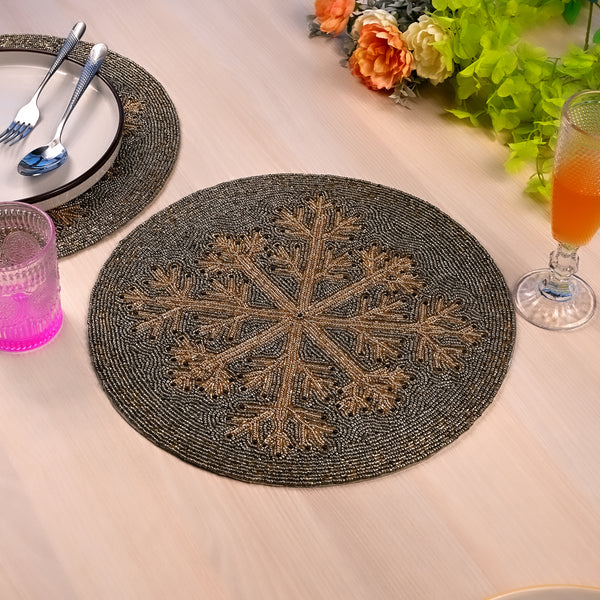 Luxe Round Beaded Placemats