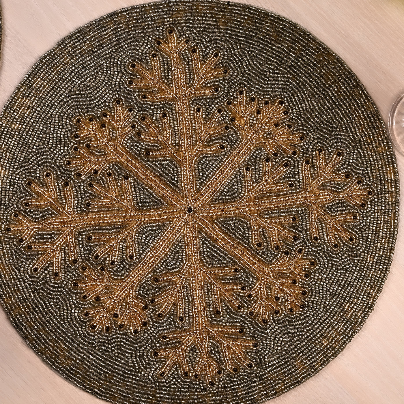 Luxe Round Beaded Placemats