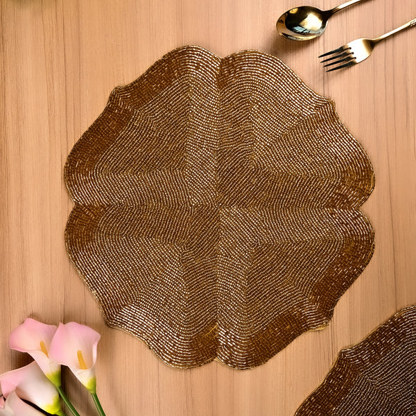 Golden-Brown Handcrafted Table Mat