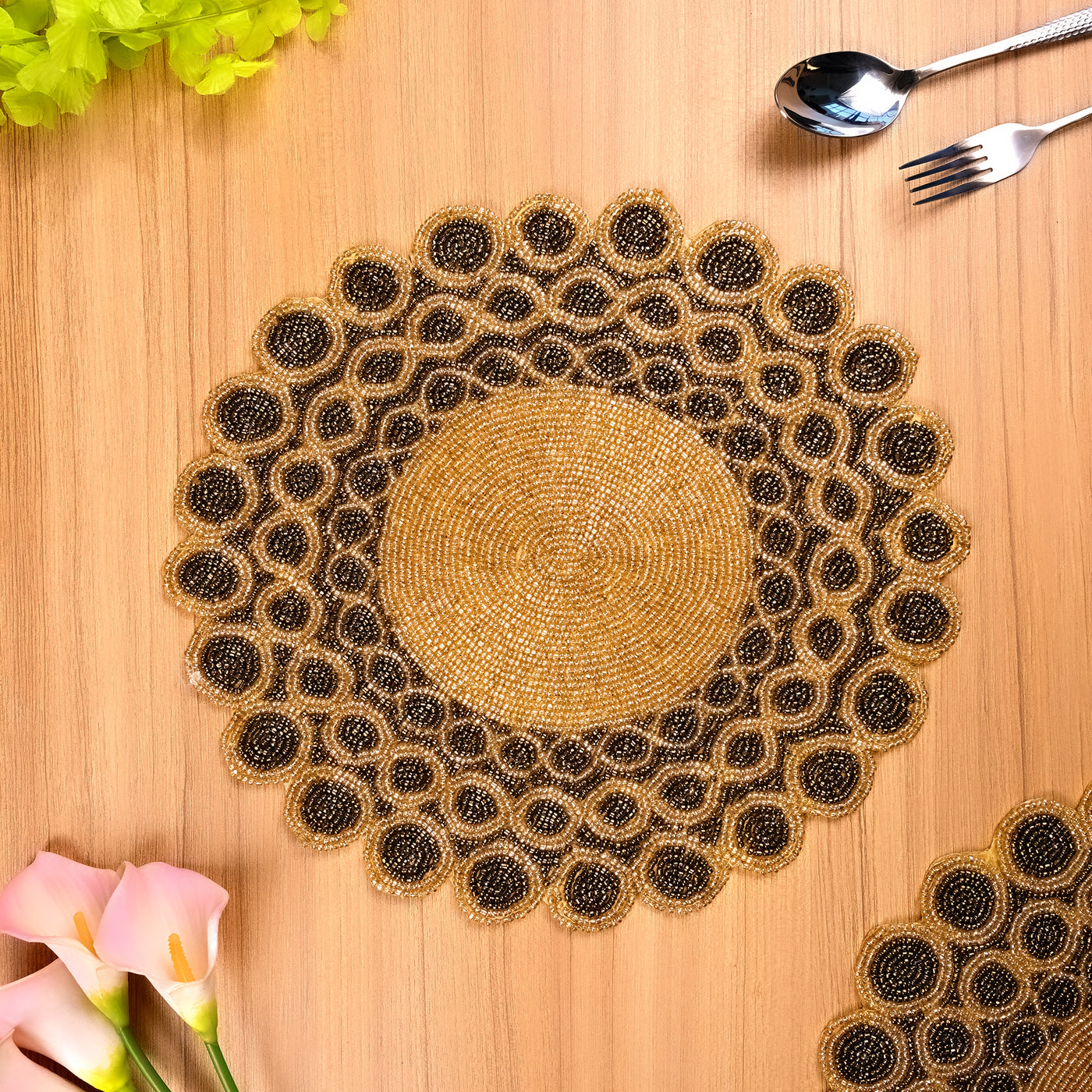 Handcrafted Beaded Table Mat