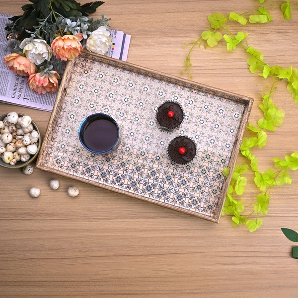 Ethnic Floral Serving Tray (Set of 3)