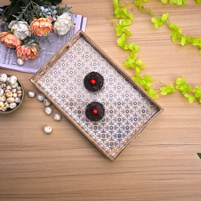 Ethnic Floral Serving Tray (Set of 3)