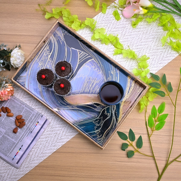 Midnight Mystery Serving Tray (Set of 3)