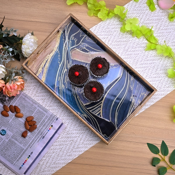 Midnight Mystery Serving Tray (Set of 3)