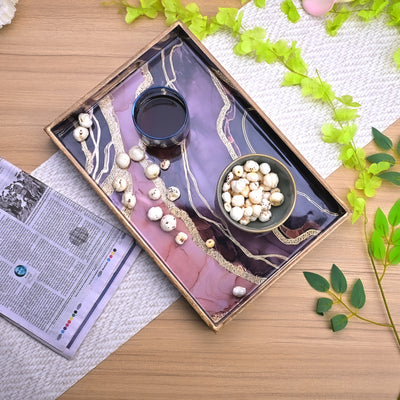 Designer Marble Serving Tray (Set of 3)