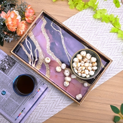 Designer Marble Serving Tray (Set of 3)