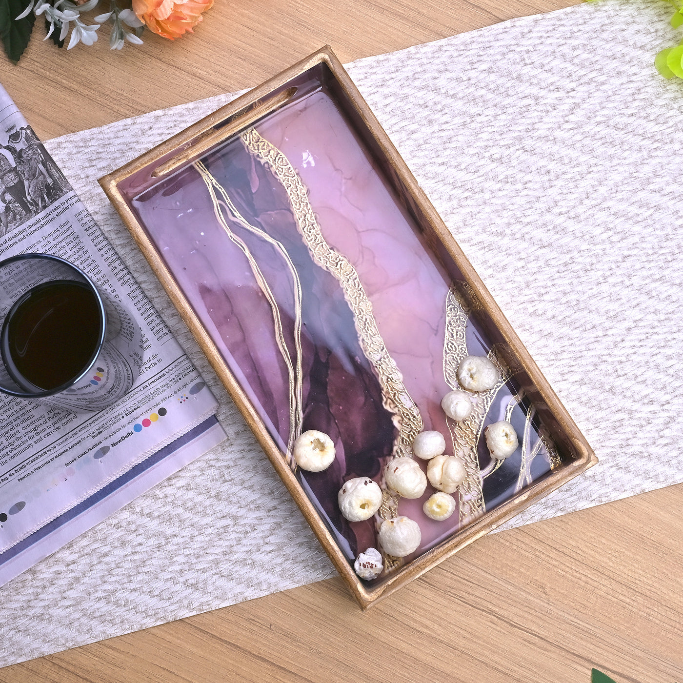 Designer Marble Serving Tray (Set of 3)