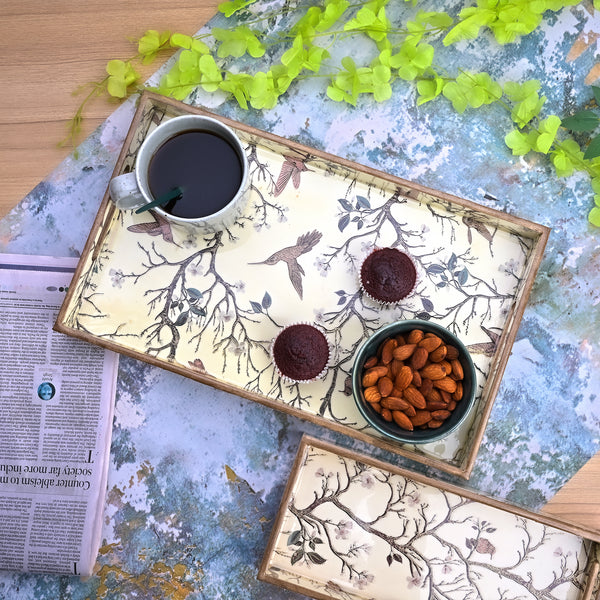 Chinoiserie Nature Cheer Serving Tray (Set of 3)